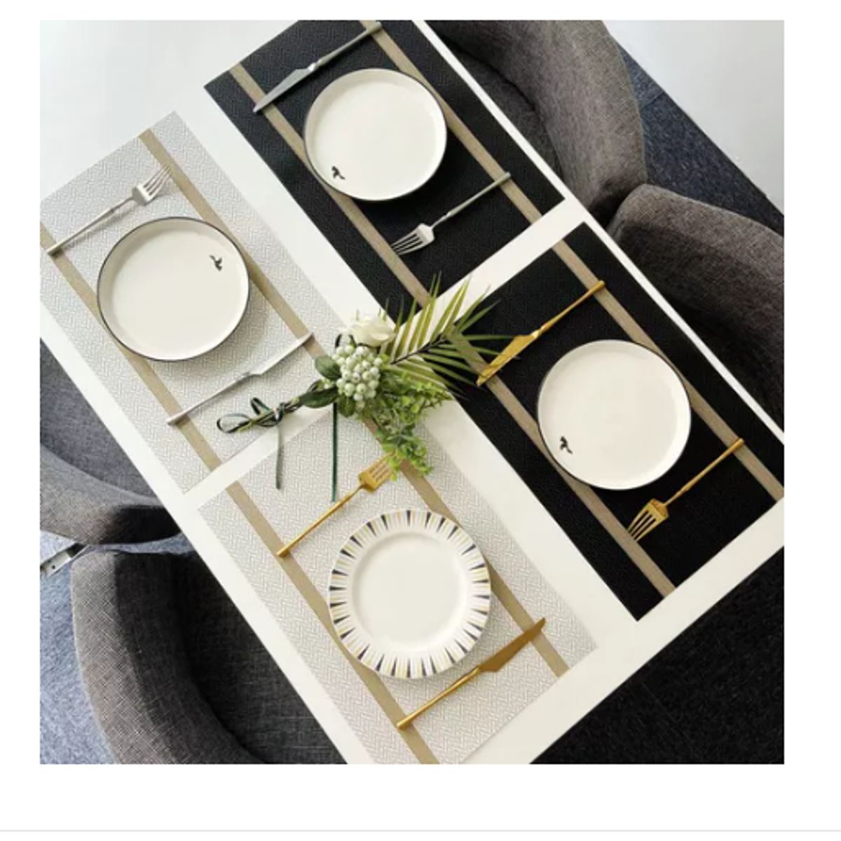 GENERICO - Set 6 Individuales De Mesa Rectangular Diseños