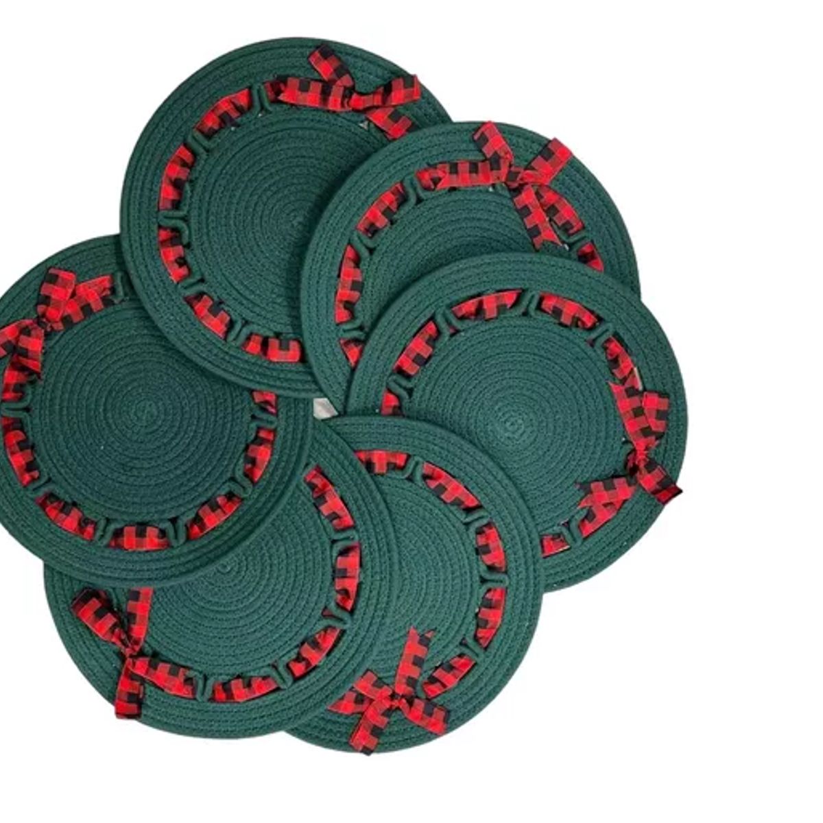 GENERICO - Set 6 Individuales De Fibras Naturales Seagrass