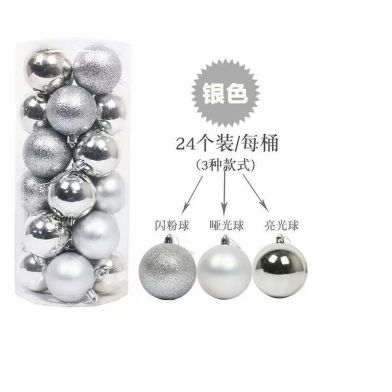 GENERICO - 24 Esferas De Navidad Caramelo Decoración Navideña Árbol 6cm