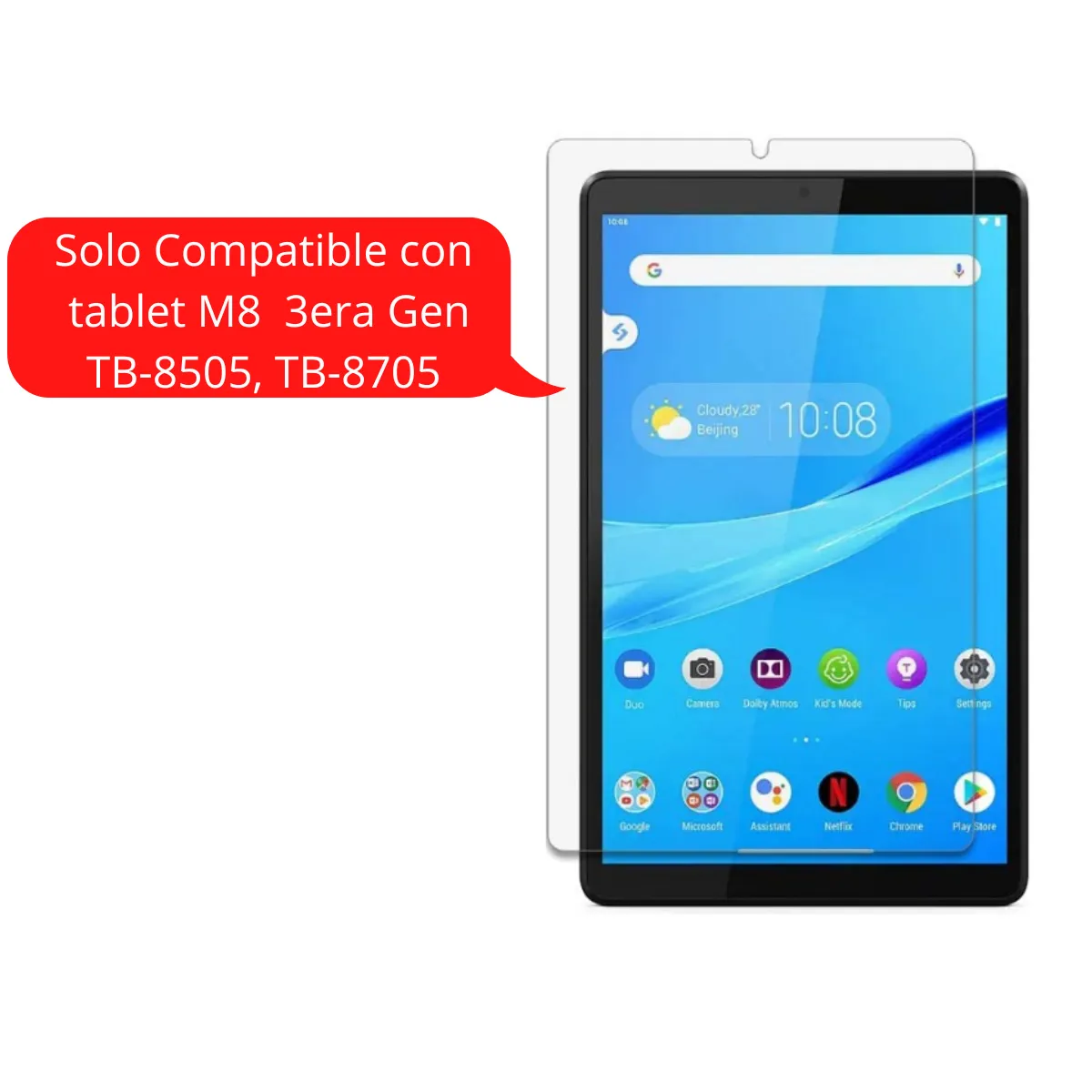 GENERICO - Vidrio Templado Para Tablet Lenovo M8 TB-8505 3ra Gen