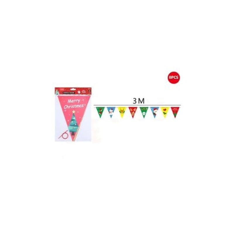GENERICO - Guirnalda Merry Christmas 12 Pcs 3 M