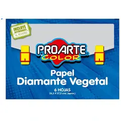 GENERICO - Papel Diamante Vegetal 6 Hojas Azul ProArte Color