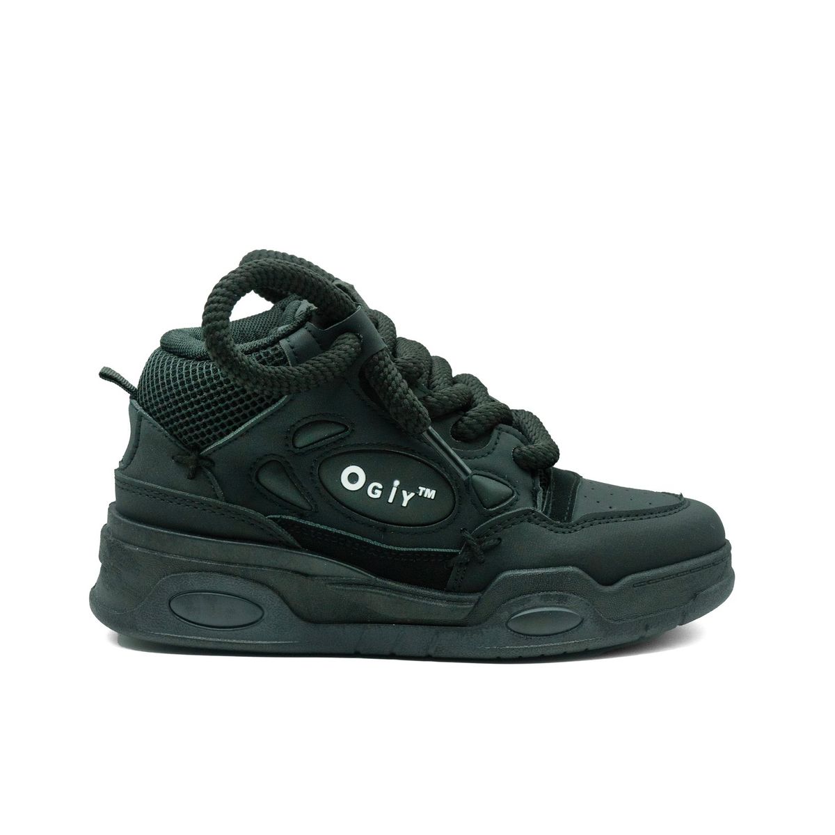 APOSTOL - Zapatilla urbana dama negra entera con caña OGIY