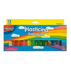 GENERICO - Plastilina Triangular Multicolor 12 Unidades
