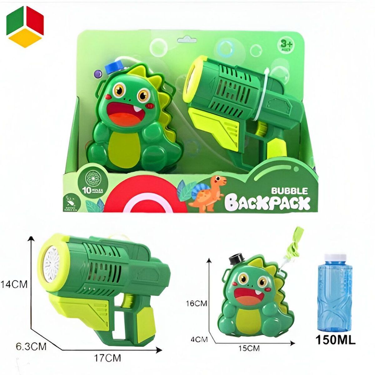 GENERICO - Juguete lanza Burbujas Con Mochila Diseño Dinosaurio