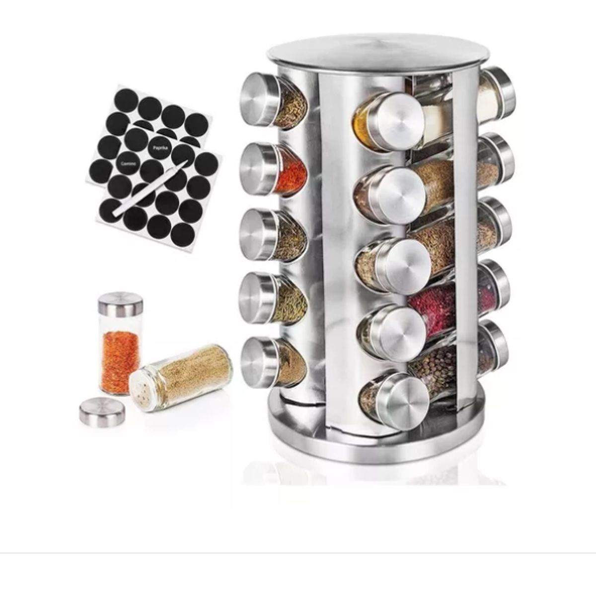 GENERICO - Condimenteros Especiero Giratorio Cocina 20 Frascos