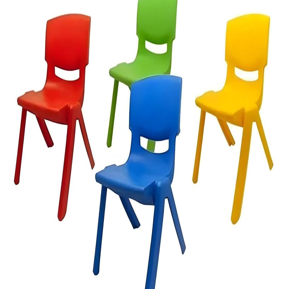GENERICO - Mini Silla Plástica Infantil Piso Asiento VERDE