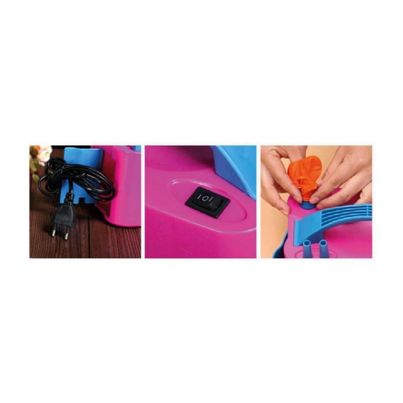 GENERICO - Inflador Globos Eléctrico 2 Inyectores Con Sistema Push - SC