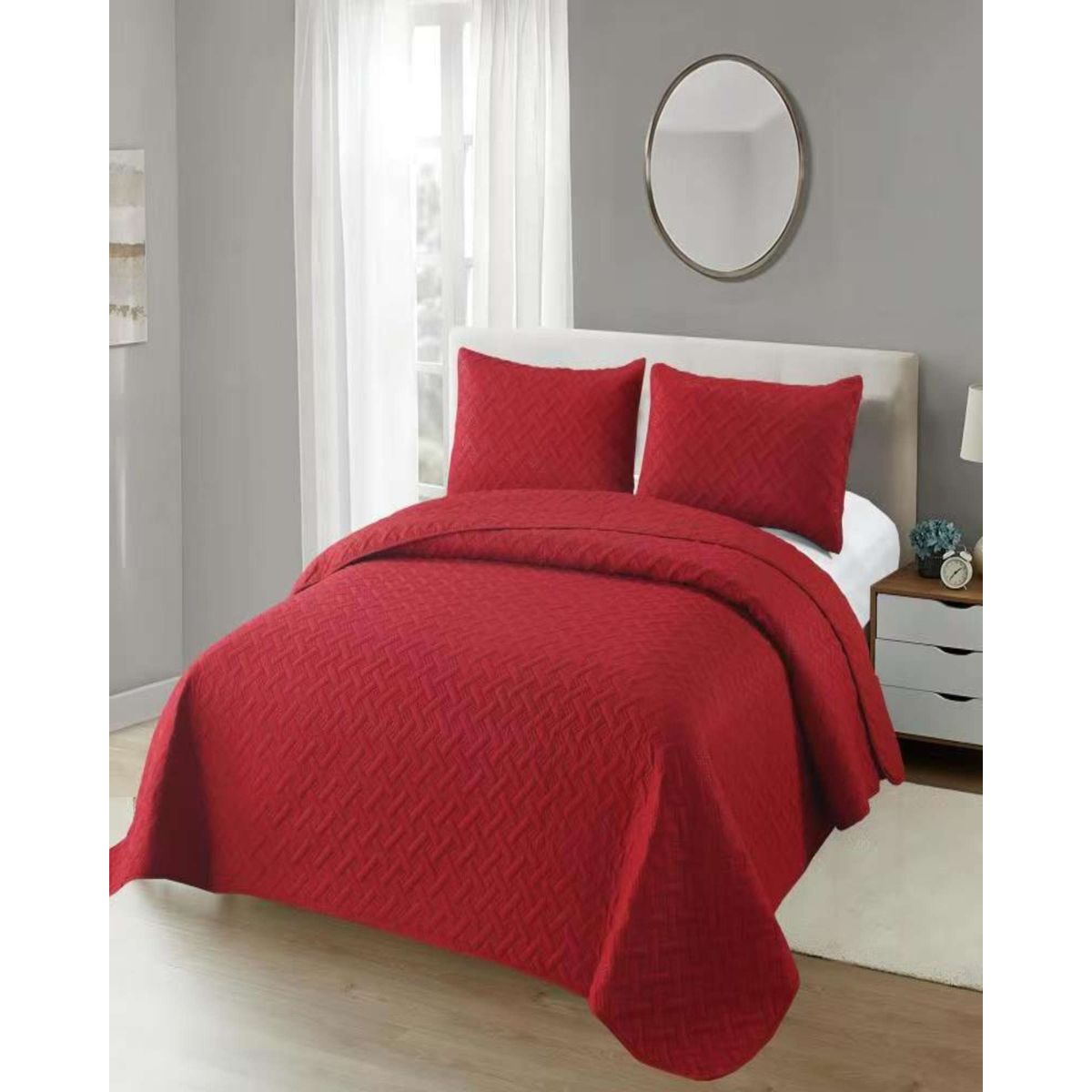 GENERICO - CUBRECAMA COLCHAS QUILT DE VERANO KING BURDEO