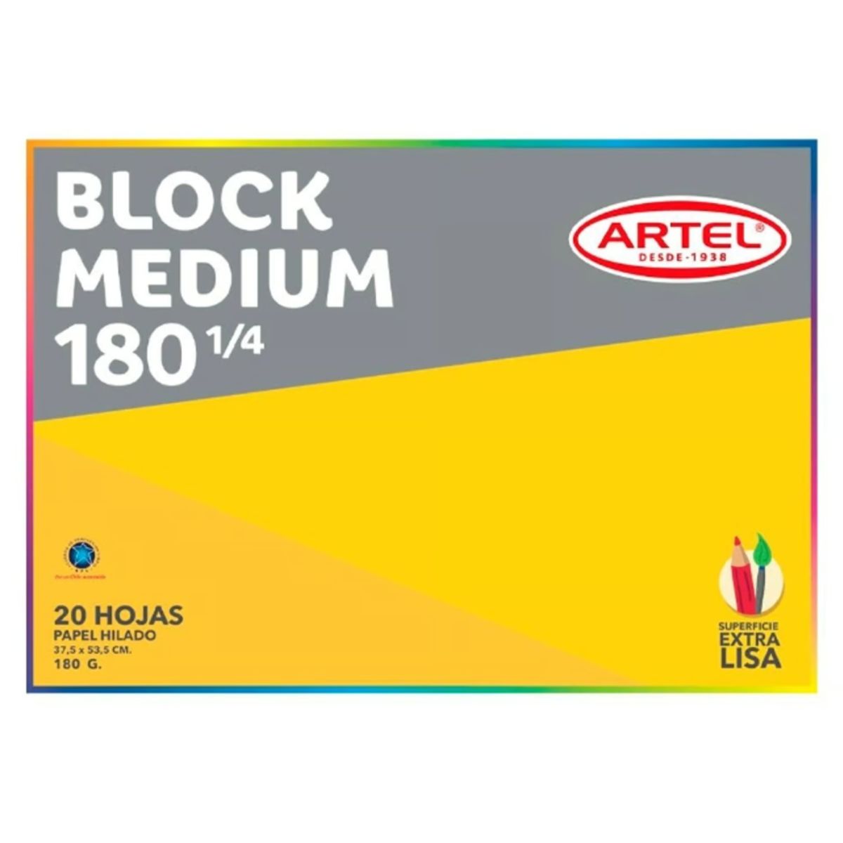 GENERICO - Block De Dibujo Medium De 20 Hojas
