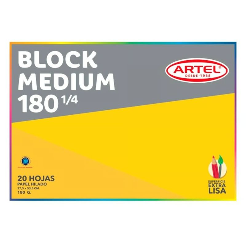 GENERICO - Block De Dibujo Medium De 20 Hojas