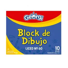 GENERICO - Block De Dibujo Libro Azul Amarillo Y Rojo De 10 Hojas