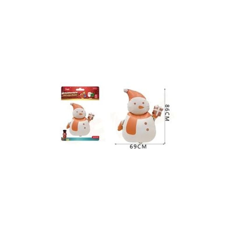 GENERICO - Globo Metálico Muñeco De Nieve 69 86 Cm