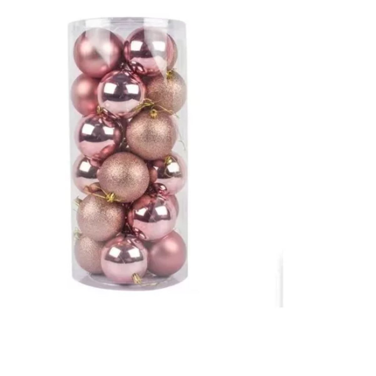 GENERICO - 24 Esferas De Navidad Caramelo Decoración Navideña Árbol 6cm