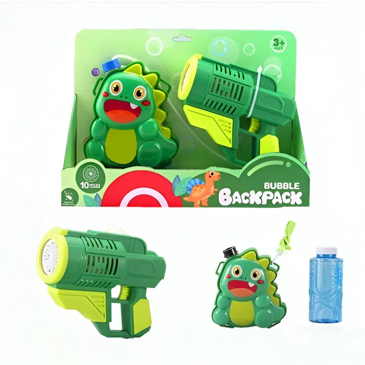 GENERICO - Juguete lanza Burbujas Con Mochila Diseño Dinosaurio