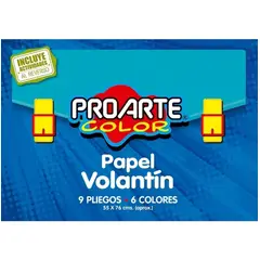 GENERICO - Block Papel Volatin 9 Pliegos 6 Colores