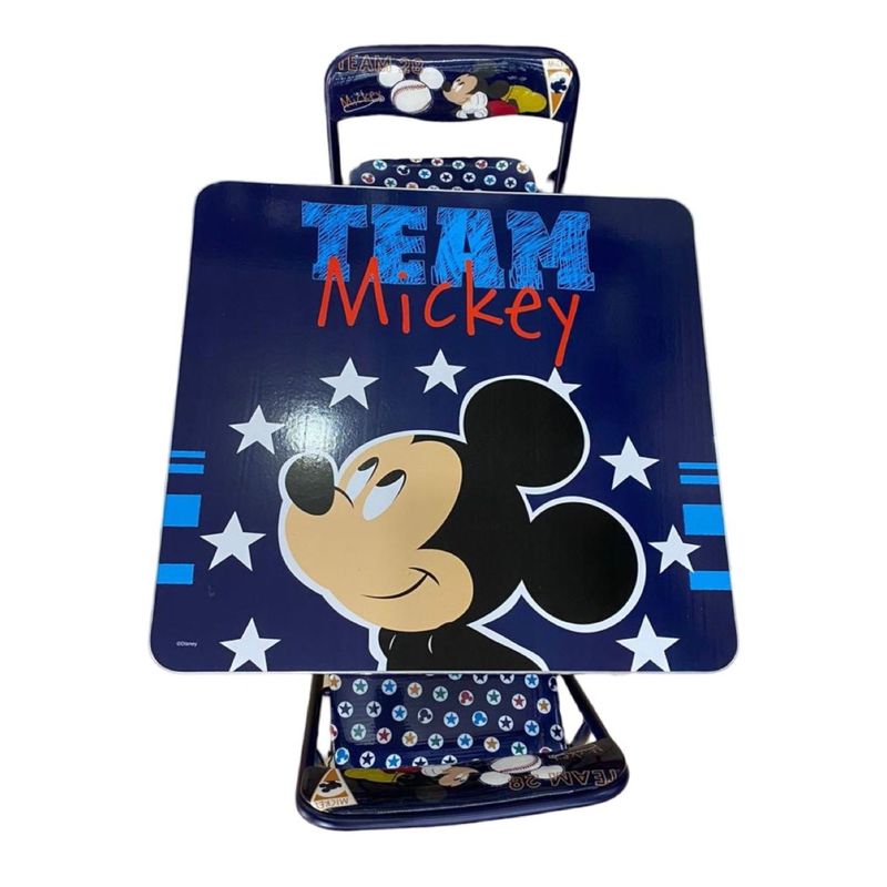 GENERICO - Mesa Infantil + Sillas Plegable 60x60cm diseños 3d4