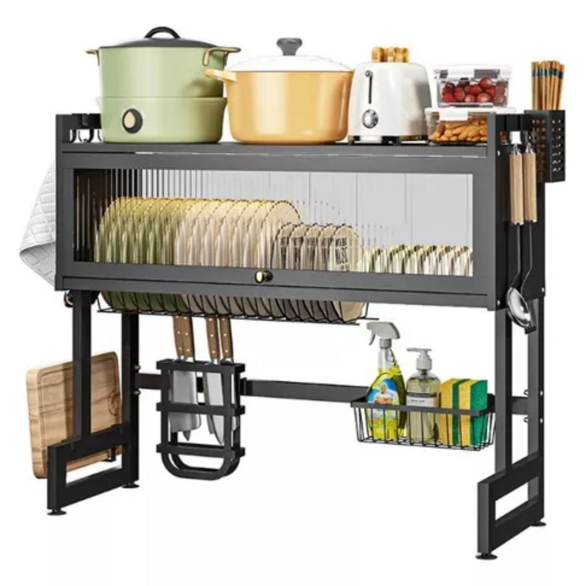 GENERICO - Escurridor Secador Loza Platos 2 Niveles Organizador 85cm