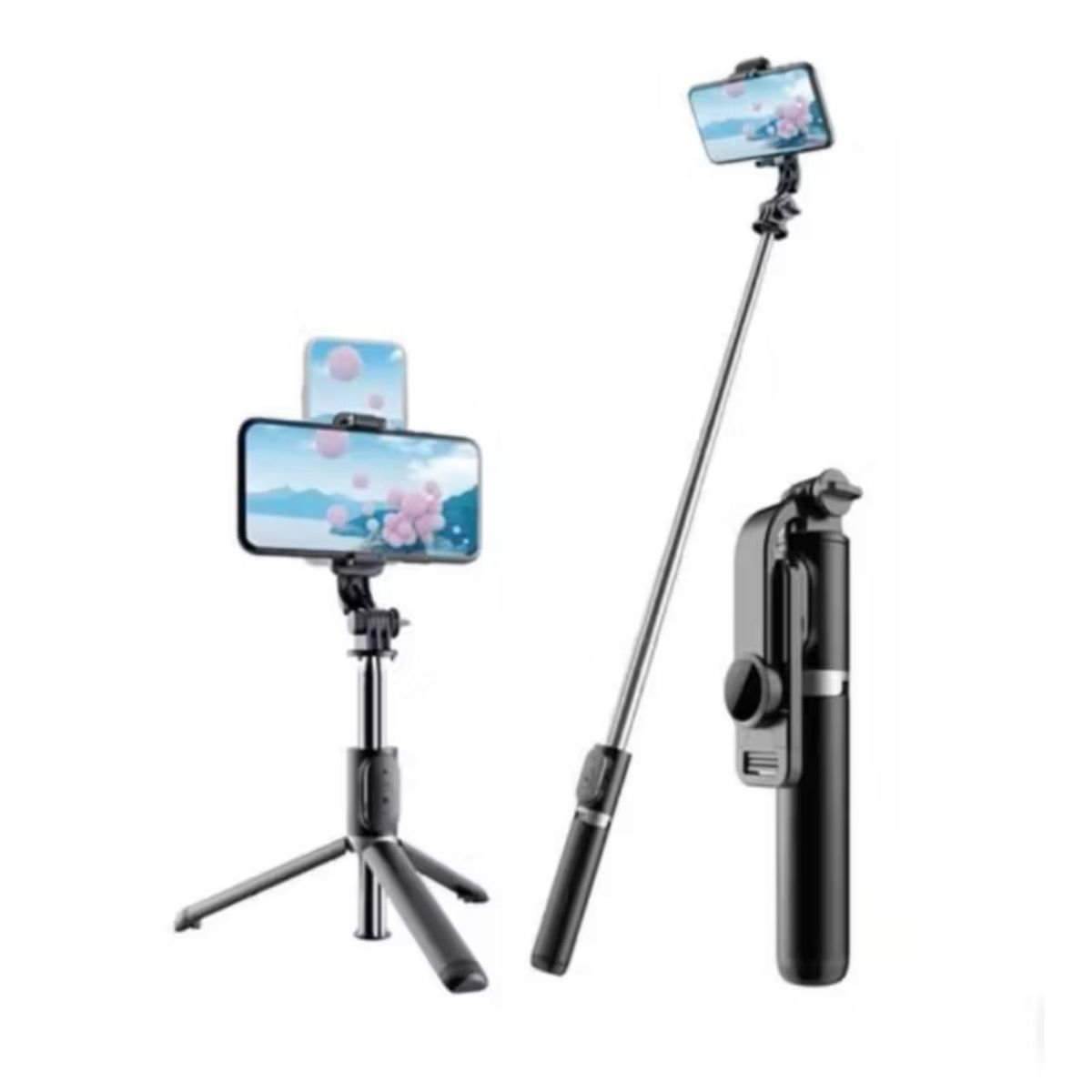 GENERICO - BASTON SELFIE 3 EN 1 TRIPODE BLUETOOTH CONTROL XT-02