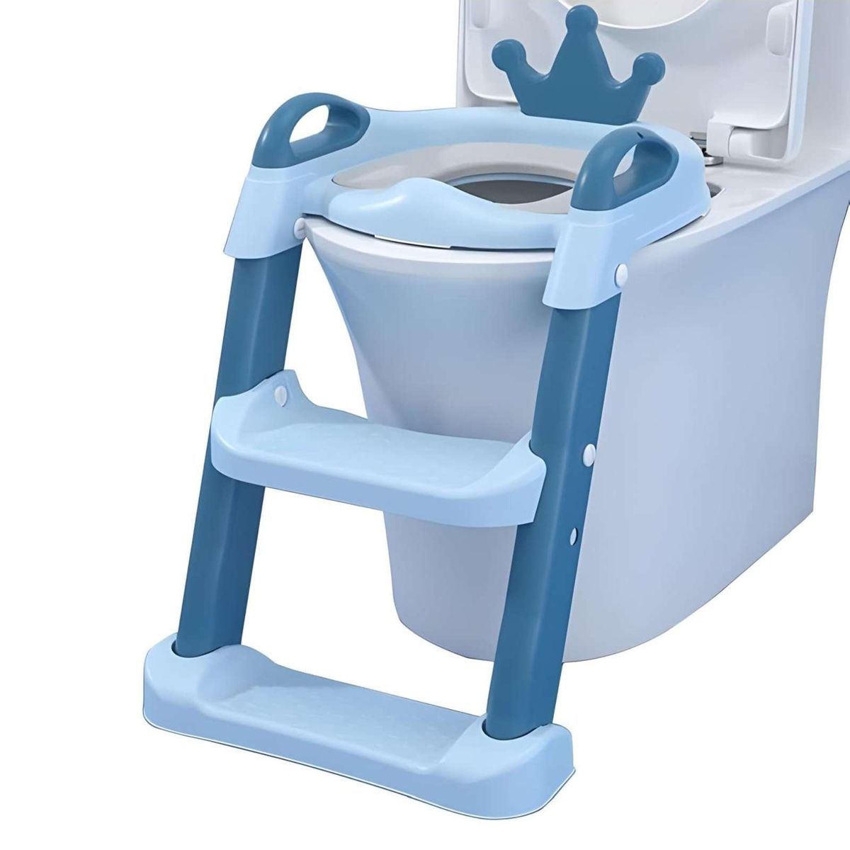 GENERICO - Escalera Asiento Adaptador De Baño Pelela Niños Azul