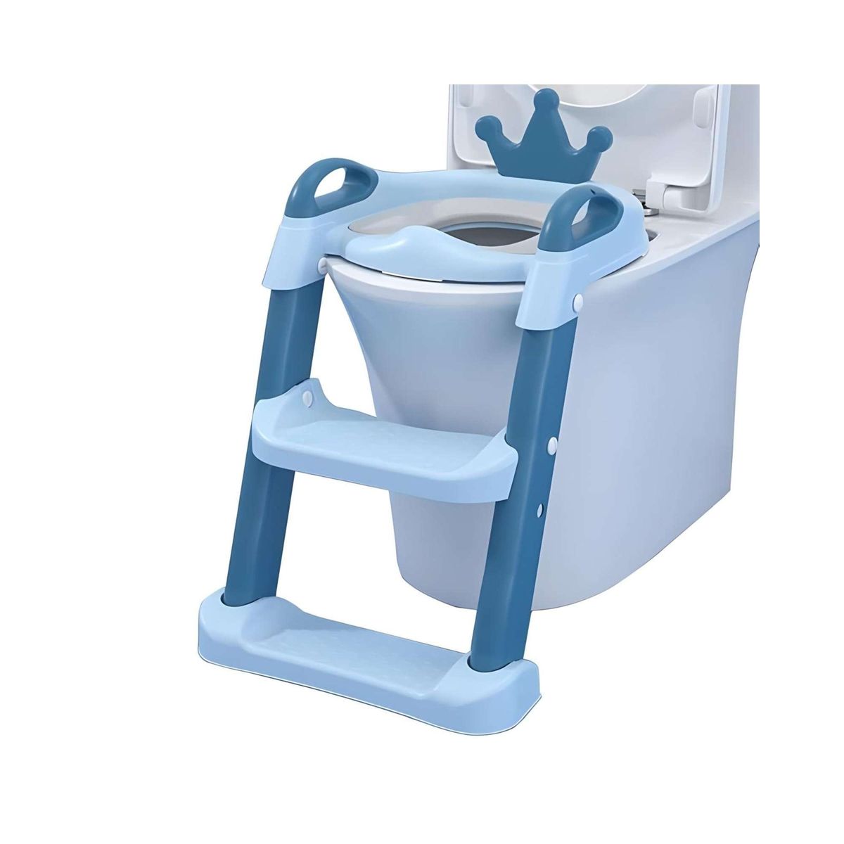 GENERICO - Escalera Asiento Adaptador De Baño Pelela Niños Azul