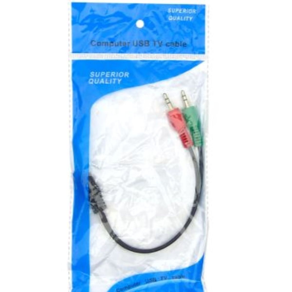 OEM - CABLE ADAPTADOR AUDIFONO Y MICROFONO 35MM PARA PC