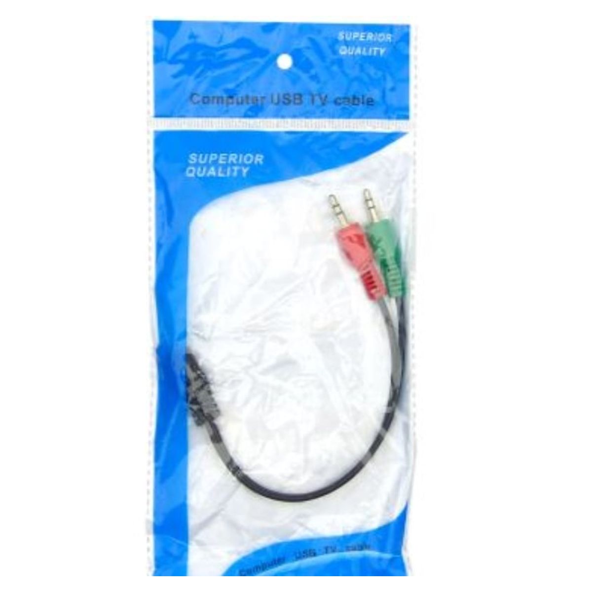 OEM - CABLE ADAPTADOR AUDIFONO Y MICROFONO 35MM PARA PC