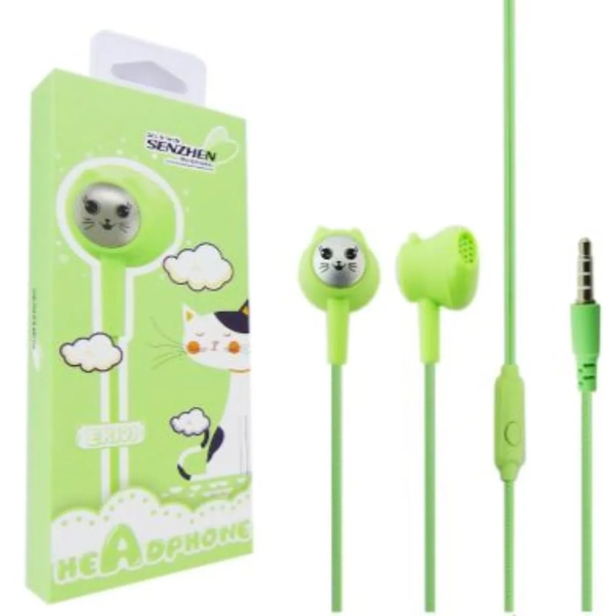 OEM - AUDIFONOS PARA NIÑOS CON CABLE DISEÑO GATOS