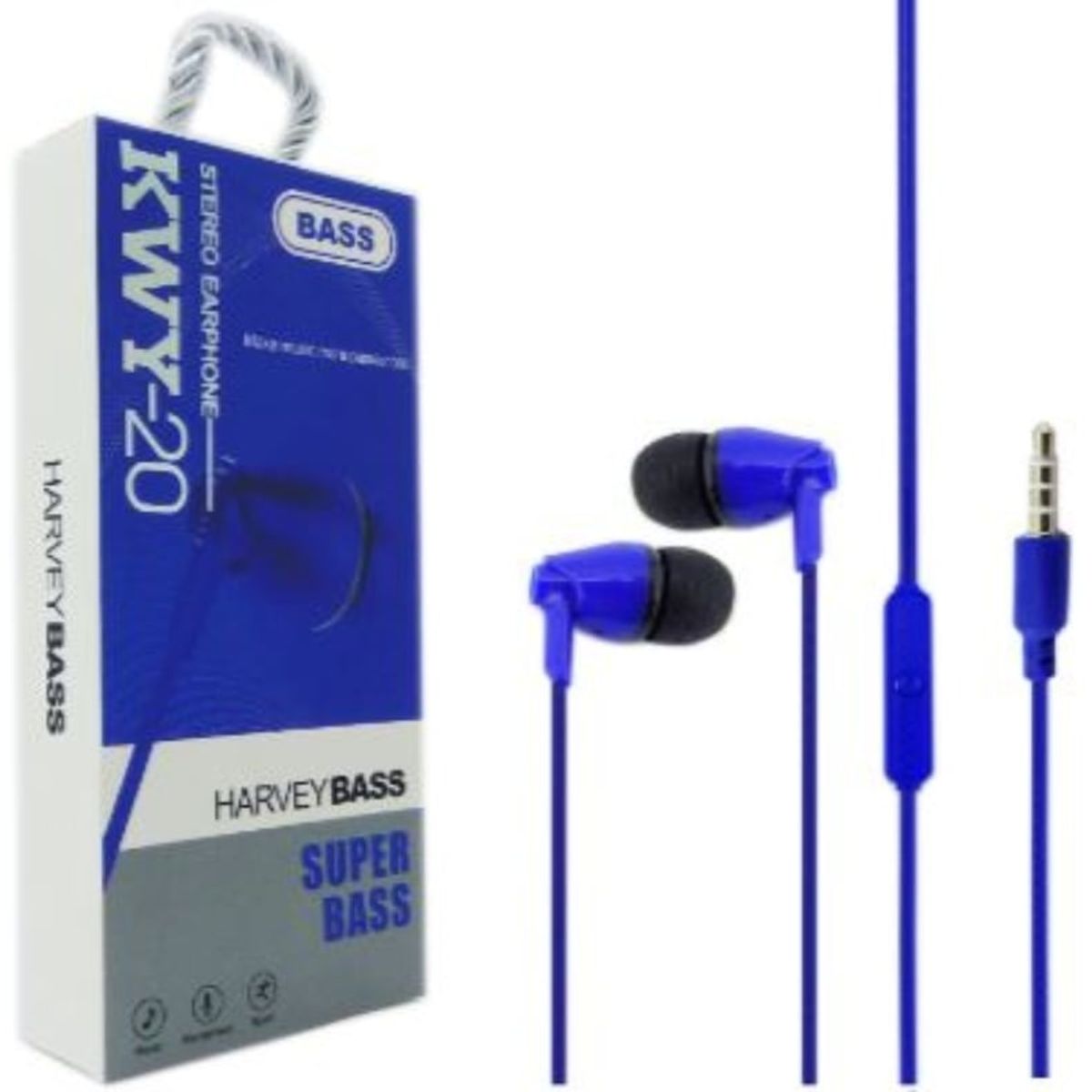 OEM - AUDIFONO IN EAR CON MICROFONO KWY-20 COLORES EN CAJA