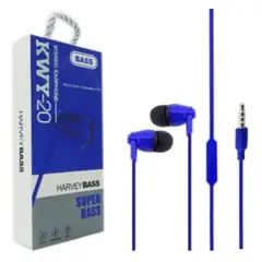 OEM - AUDIFONO IN EAR CON MICROFONO KWY-20 COLORES EN CAJA