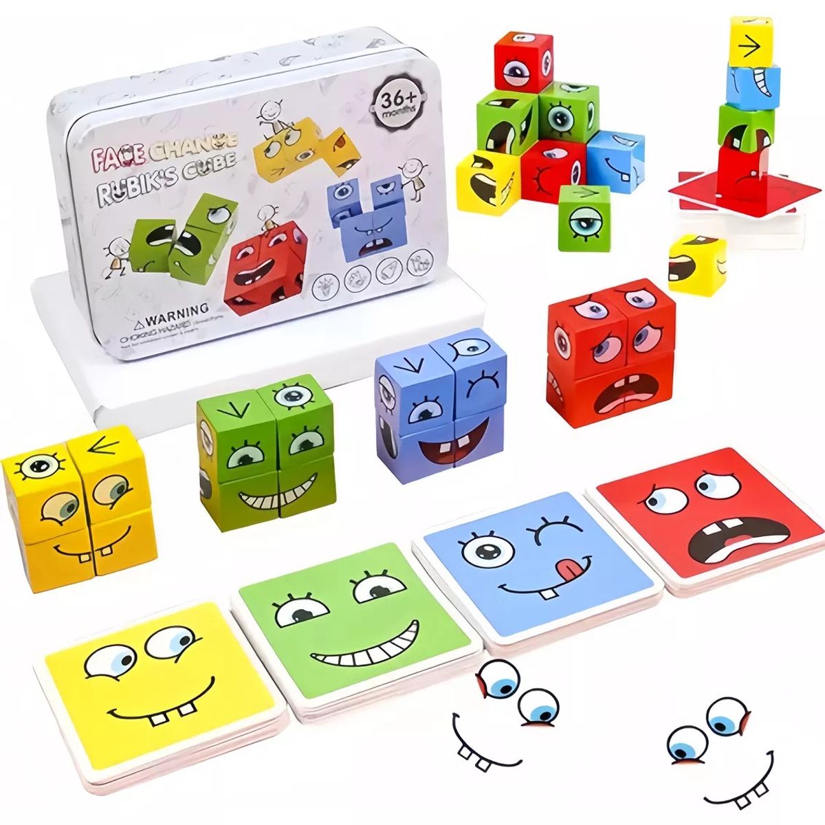 GENERICO - Juego De Expresión Cubo Cambia De Cara Puzzle For Nino