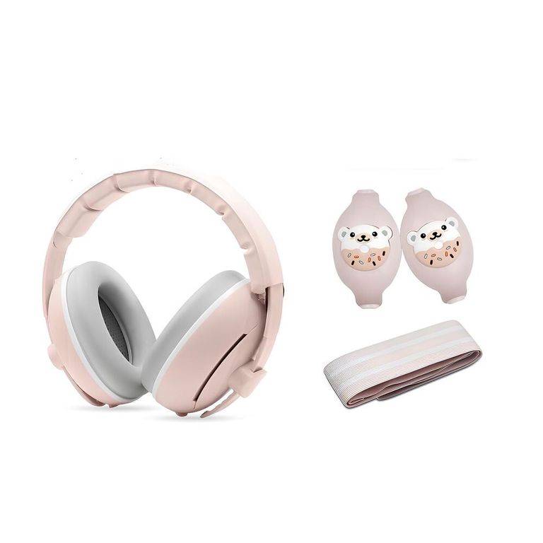 Orejeras Antiruido Auriculares 2 En 1 Rosada