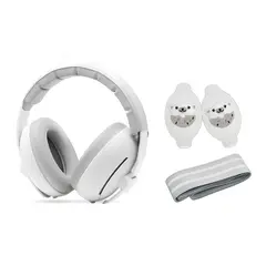 LUBABYCAS - Orejeras Antiruido Auriculares 2 En 1 Blanca