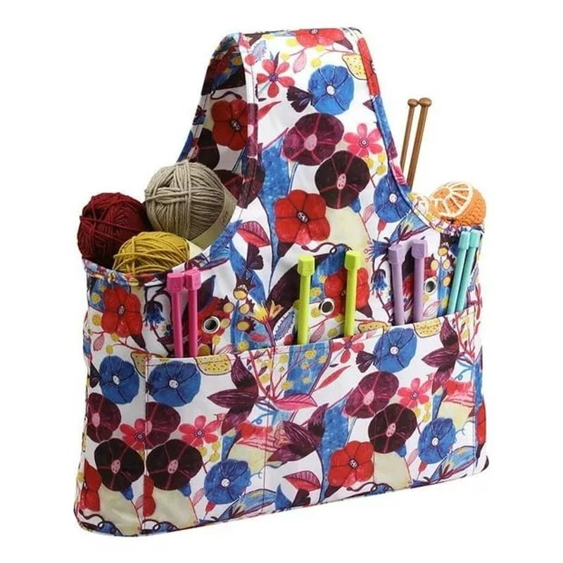 GENERICO - Bolso Grande Porta Tejido Lanas Palillos Crochet Para Brazo