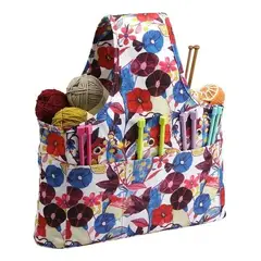 GENERICO - Bolso Grande Porta Tejido Lanas Palillos Crochet Para Brazo