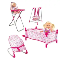 GENERICO - JUEGO ACCEROSRIOS PARA MUÑECA SET 4 EN 1