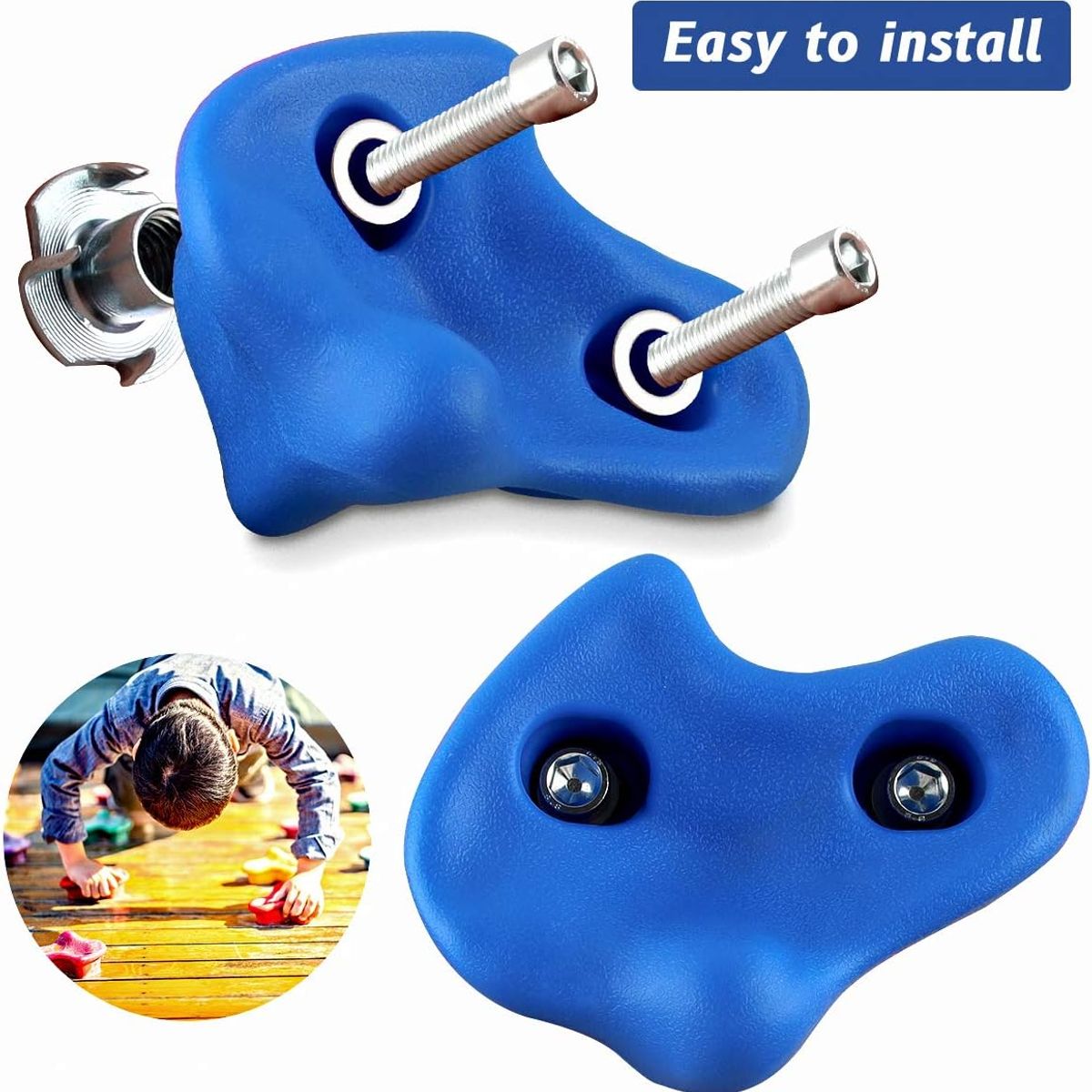 KUANGYE - 32 Presas Piedras De Escalada Niños Con Tuercas Madera Muro