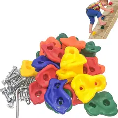 KUANGYE - Juego de 32 piezas de pared de escalada para niños,soportes para escalada en pared de roca