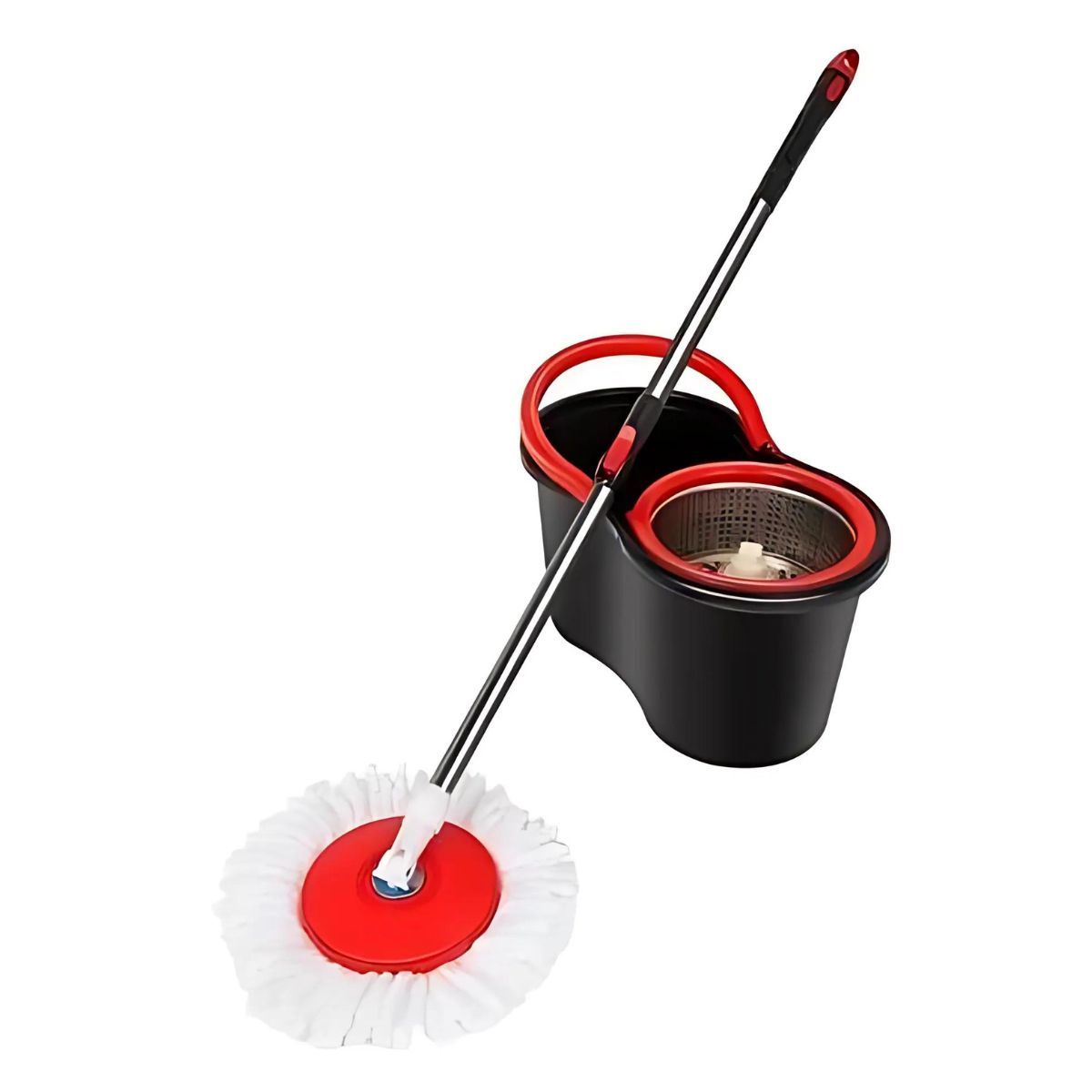 TODODESCUENTO - Mopa Giratoria Spin 360° Acero Inoxidable + 3 Mopa Repuesto