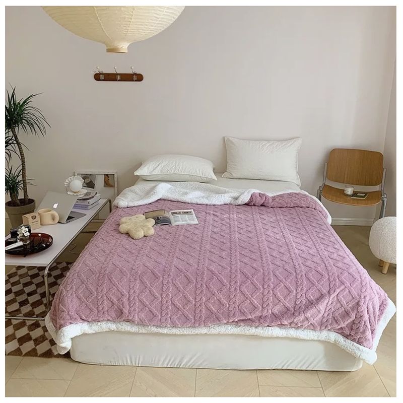 HOMER DESIGN - Frazada Manta Sherpa Polar Termica 1.5 Plaza 150*200cm Hmmt27