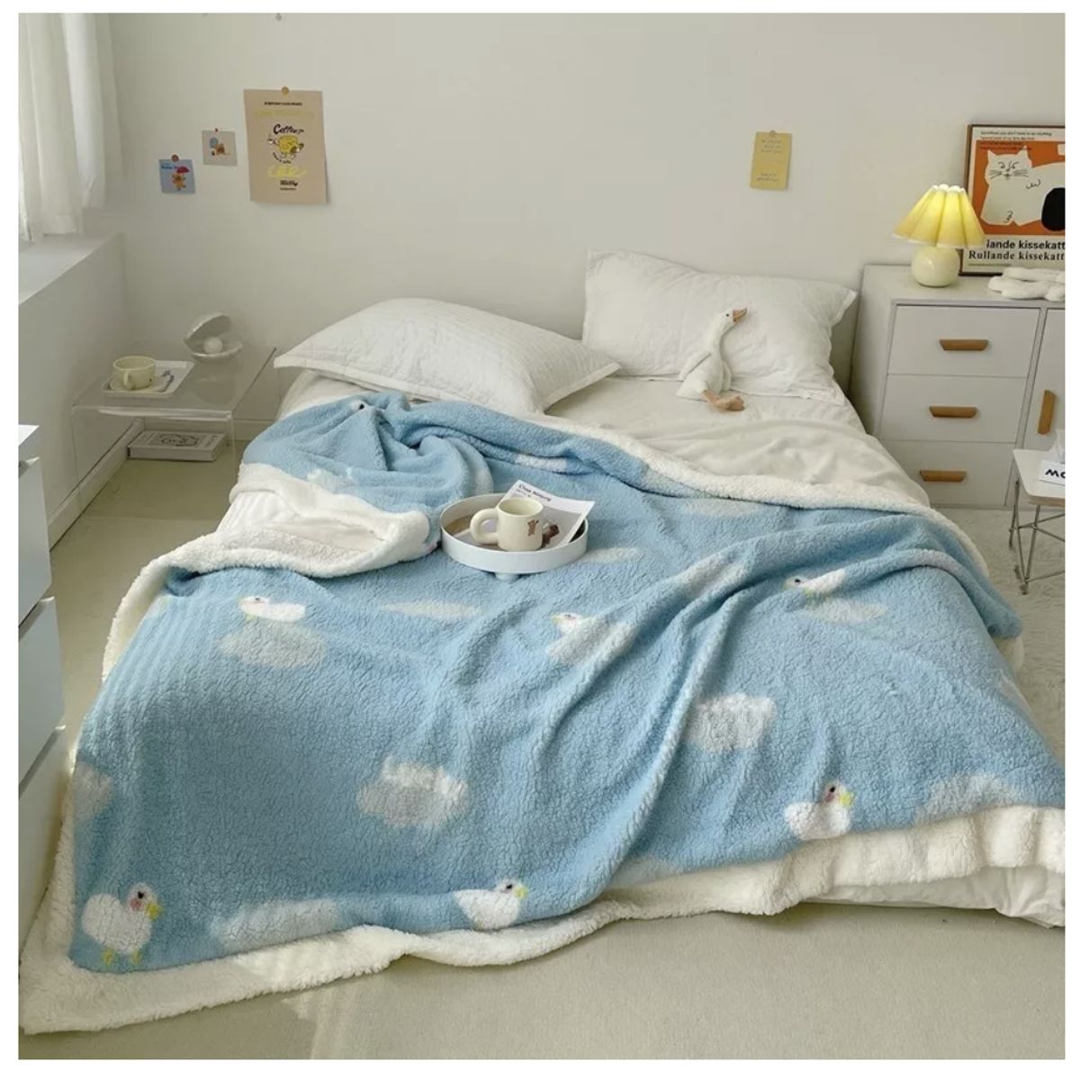 HOMER DESIGN - Frazada Manta Sherpa Polar Termica  2 Plazas 200*230cm hmmt19