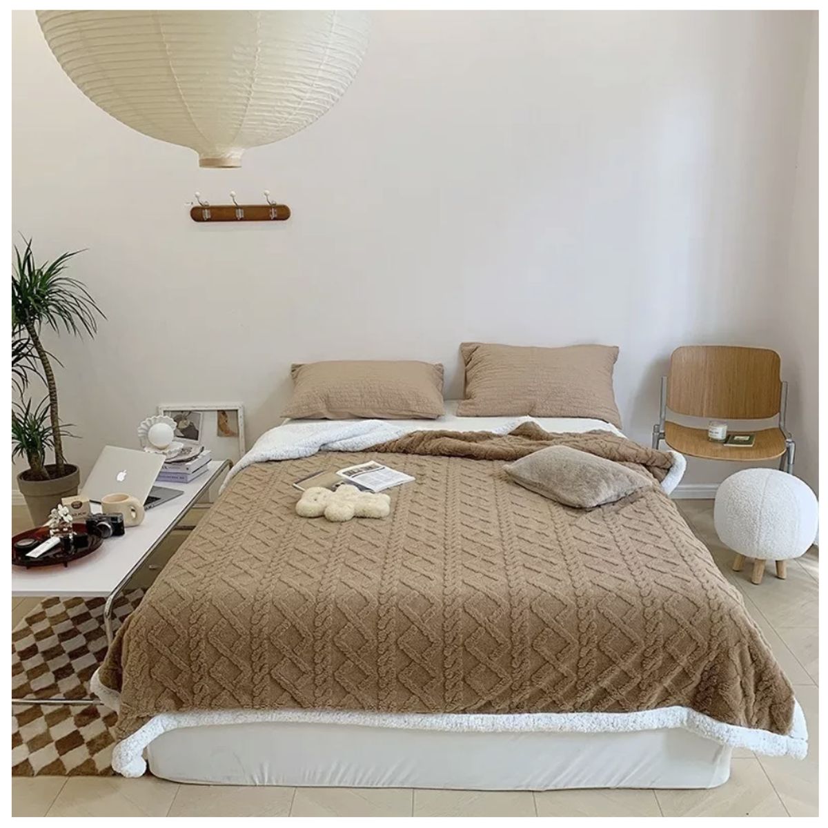 HOMER DESIGN - Frazada Manta Sherpa Polar Termica 1.5 Plaza 150*200cm Hmmt25