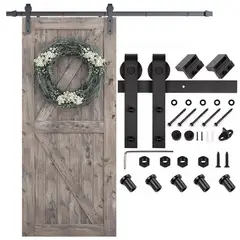 KUANGYE - Kit Riel Corredera Granero 2mt Para Colgar 1 Puerta