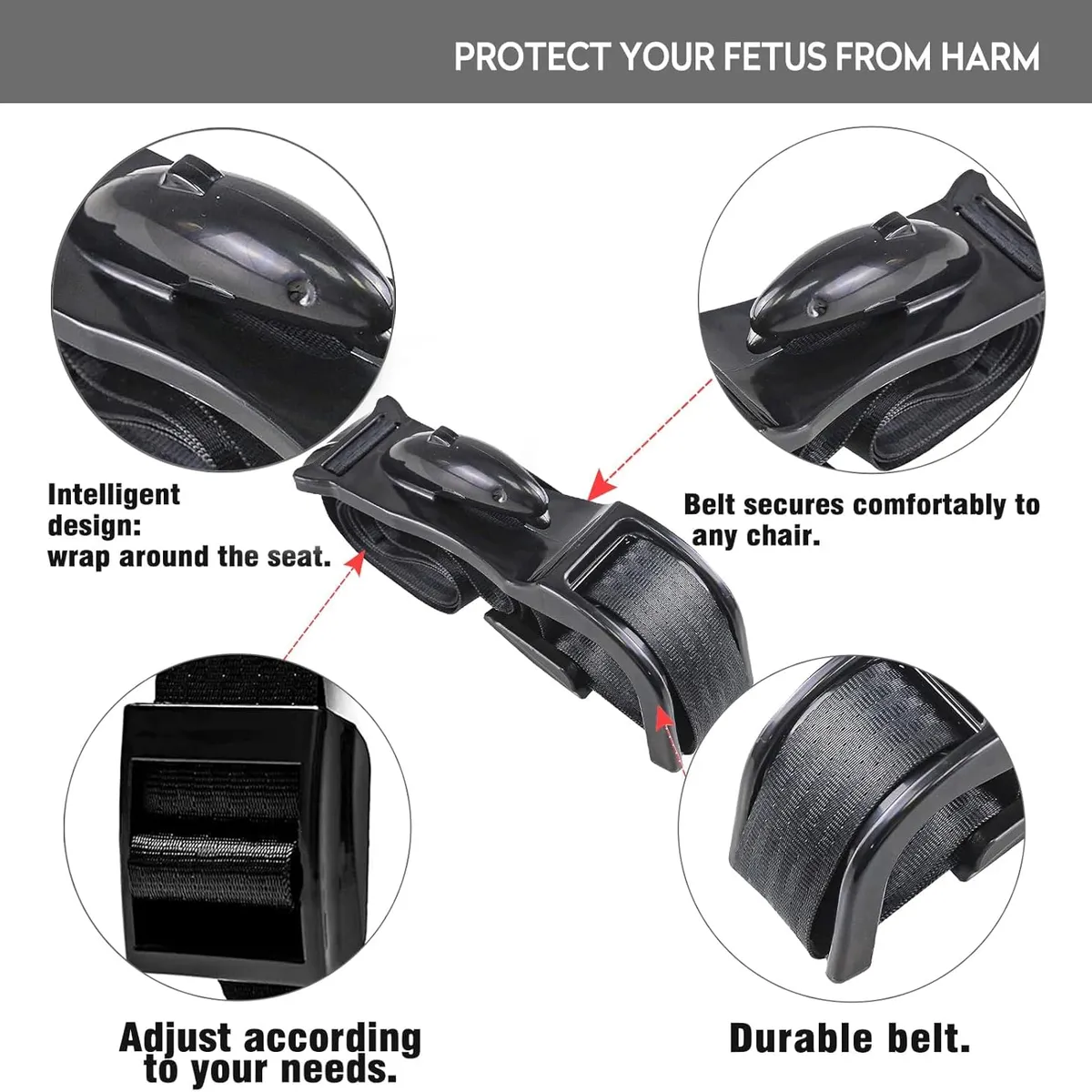 KUANGYE - Cinturón De Seguridad Para Embarazadas Maternidad Adaptador