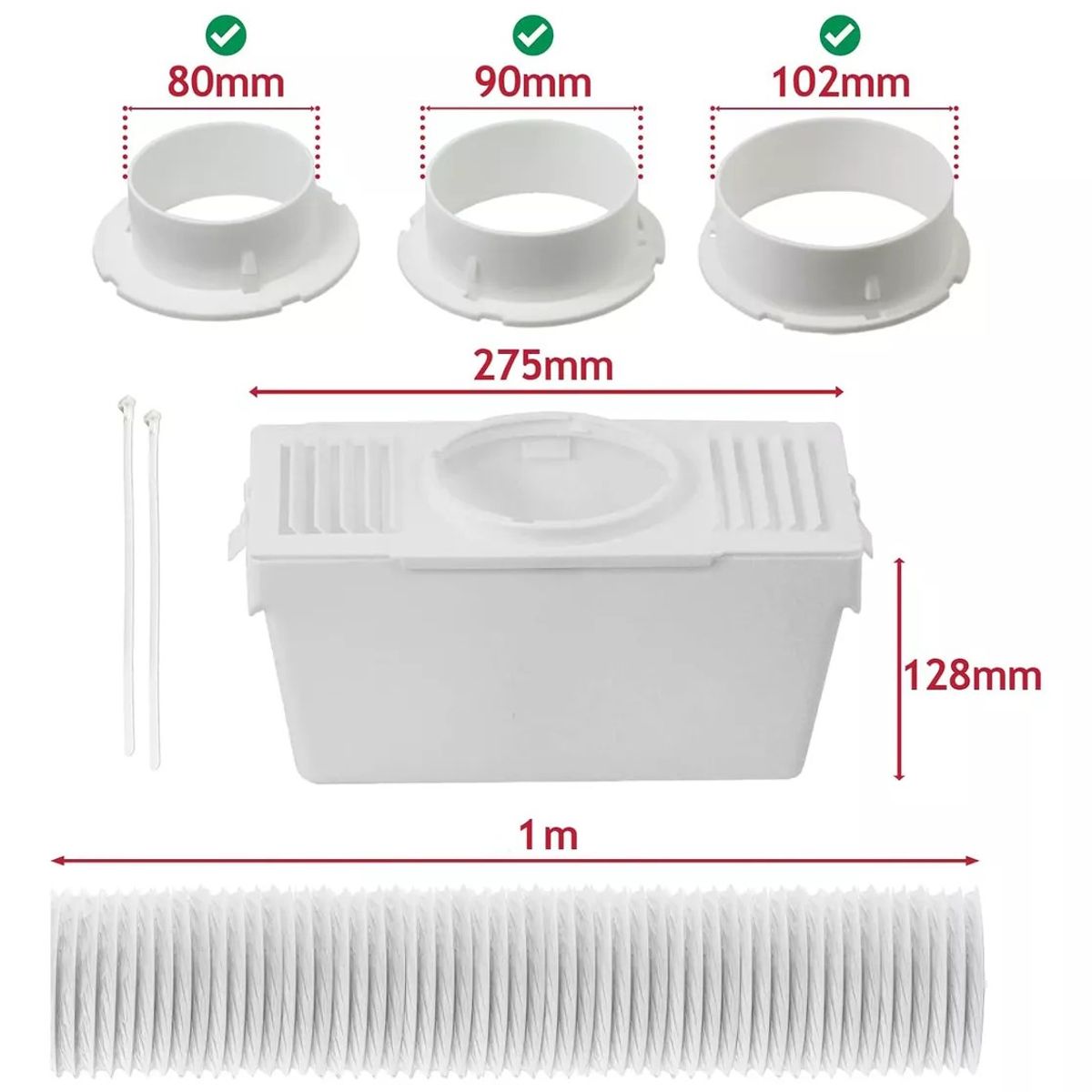 KUANGYE - Caja Receptora De Pelusa Y Vapor Para Secadoras