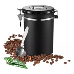 KUANGYE - Contenedor Hermético Para Café Color Negro 12lt