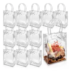 KUANGYE - 20Bolsa Regalo Con Asa Transparentes Boda Bautizo Recuerdos