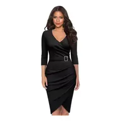 GIOIO - Vestido de Fiesta Mujer Negro
