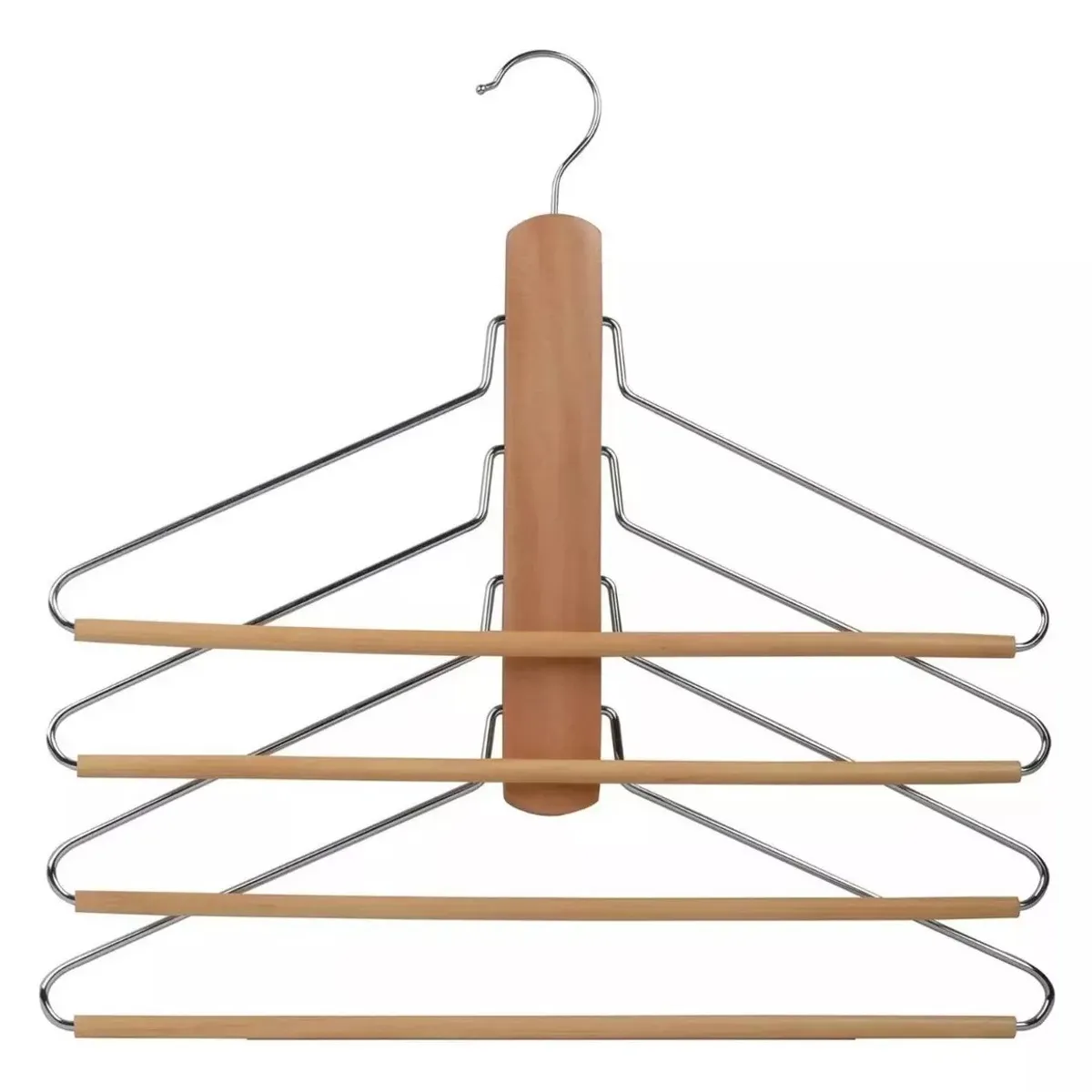 KUANGYE - Colgador Para Ahorro De Espacio Madera Natural