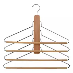KUANGYE - Colgador Para Ahorro De Espacio Madera Natural